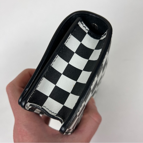 Christian Dior J’Adior Check Black White Checkered Flap Leather Bag - Picture 10 of 11